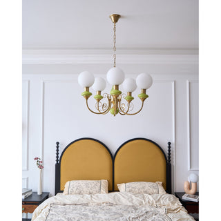 Evsolia Lustre en Verre Onyx Nordique Haut de Gamme