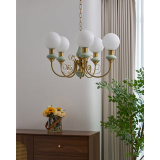 Evsolia Lustre en Verre Onyx Nordique Haut de Gamme