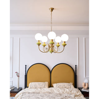 Evsolia Lustre en Verre Onyx Nordique Haut de Gamme