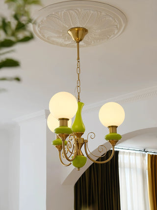Evsolia Lustre en Verre Onyx Nordique Haut de Gamme