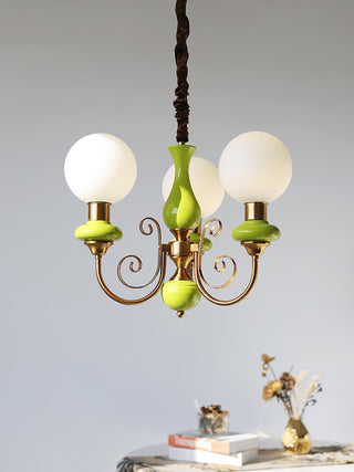 Evsolia Lustre en Verre Onyx Nordique Haut de Gamme