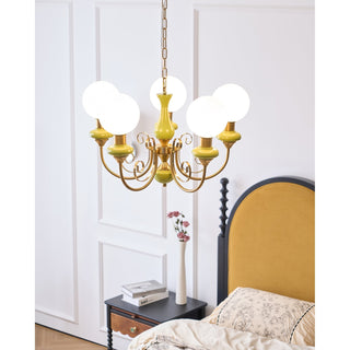 Evsolia Lustre en Verre Onyx Nordique Haut de Gamme