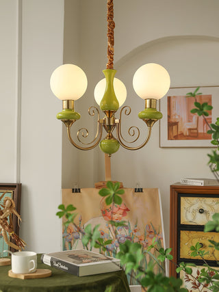 Evsolia Lustre en Verre Onyx Nordique Haut de Gamme