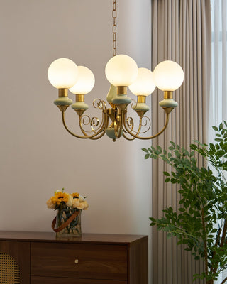 Evsolia Lustre en Verre Onyx Nordique Haut de Gamme