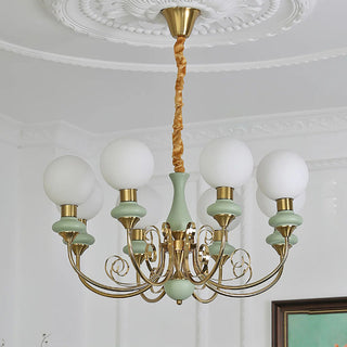 Evsolia Lustre en Verre Onyx Nordique Haut de Gamme