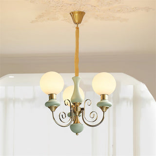 Evsolia Lustre en Verre Onyx Nordique Haut de Gamme