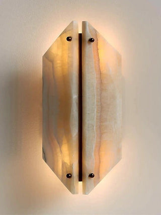 Zynx Applique Murale Moderne en Albâtre Blanc Crest