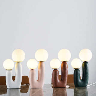 Elyrain Lampe de Table en Résine d'Art Playful