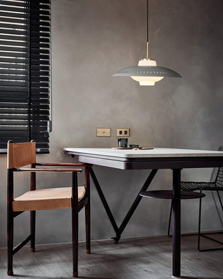 Solara Suspension en Verre Opale Abat-jour Large