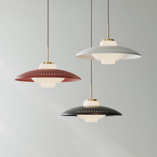 Solara Suspension en Verre Opale Abat-jour Large
