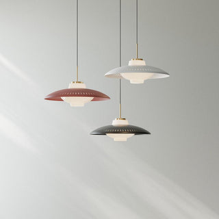 Solara Suspension en Verre Opale Abat-jour Large