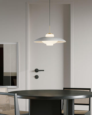 Solara Suspension en Verre Opale Abat-jour Large