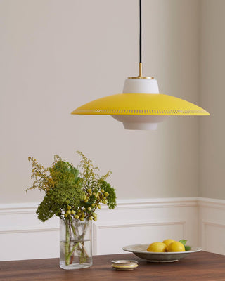 Solara Suspension en Verre Opale Abat-jour Large