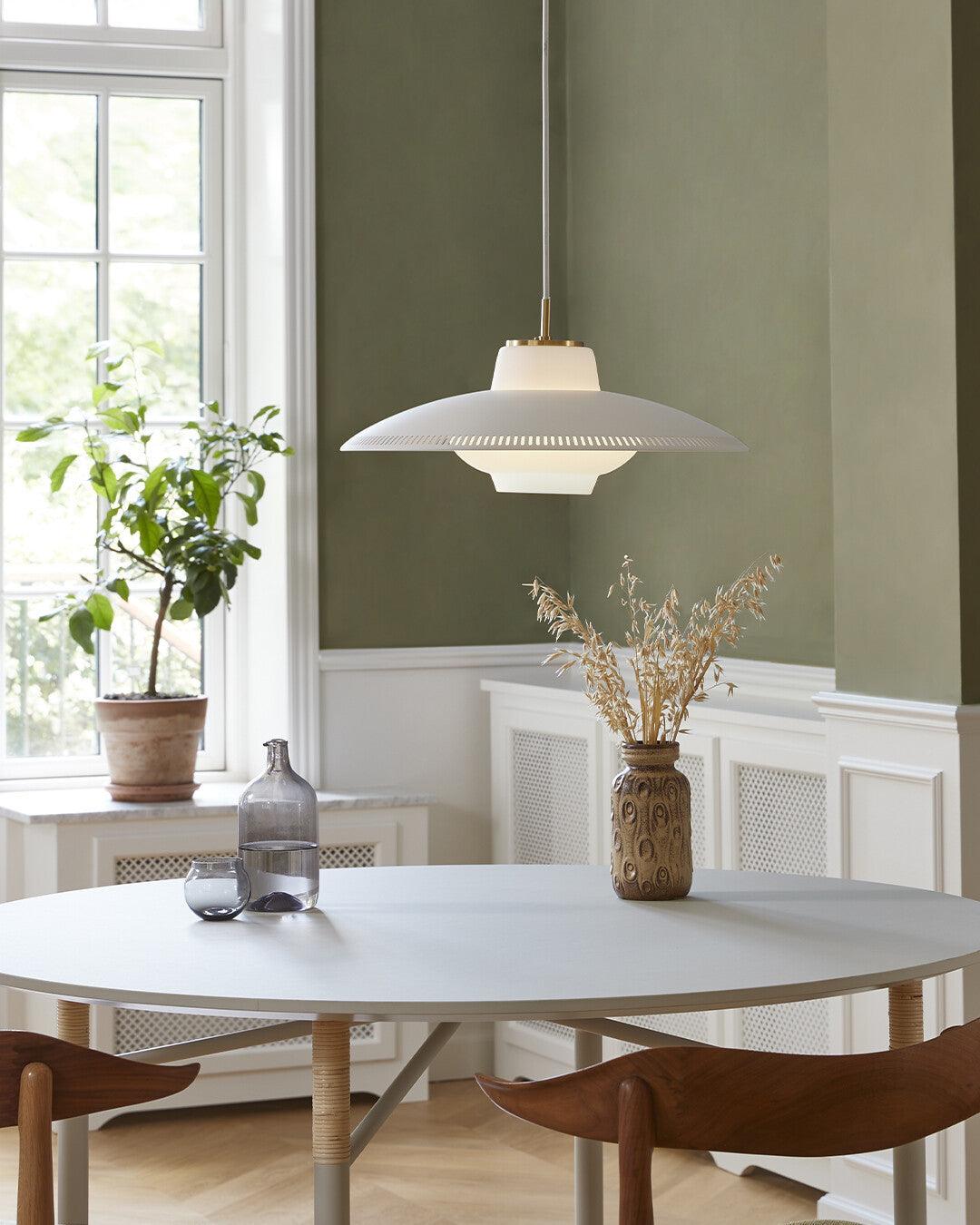 Vira Suspension en Verre Opale Abat-jour Large