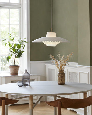 Solara Suspension en Verre Opale Abat-jour Large