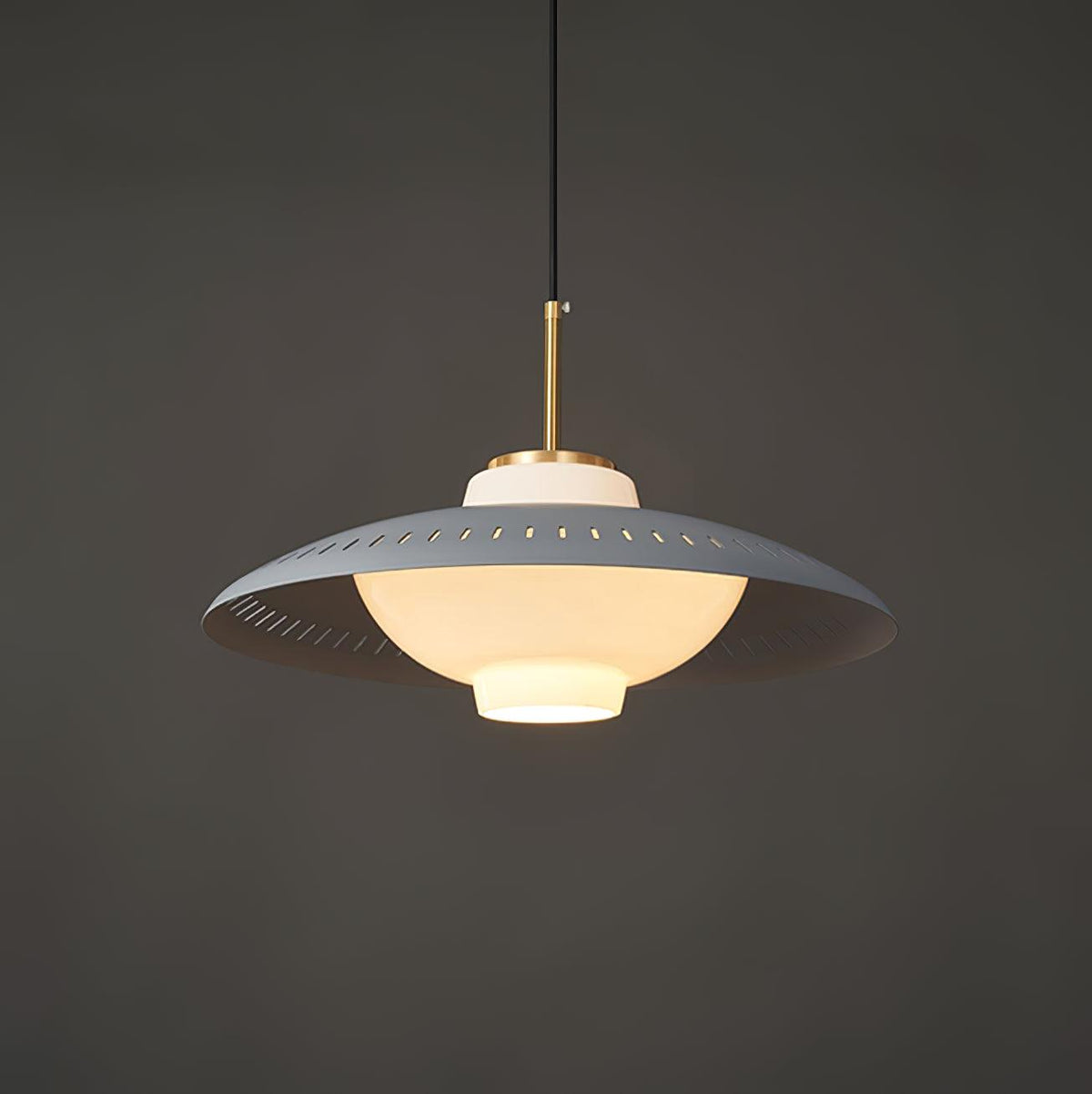 Vira Suspension en Verre Opale Abat-jour Large