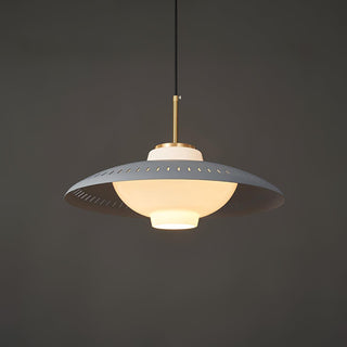 Solara Suspension en Verre Opale Abat-jour Large