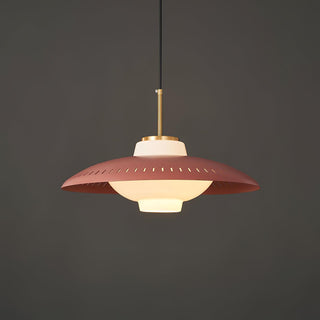 Solara Suspension en Verre Opale Abat-jour Large