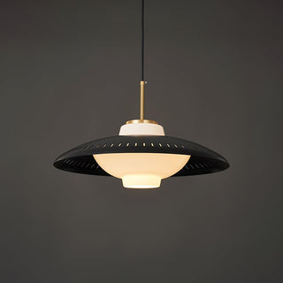 Solara Suspension en Verre Opale Abat-jour Large