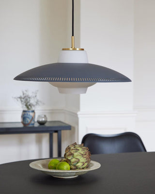 Solara Suspension en Verre Opale Abat-jour Large
