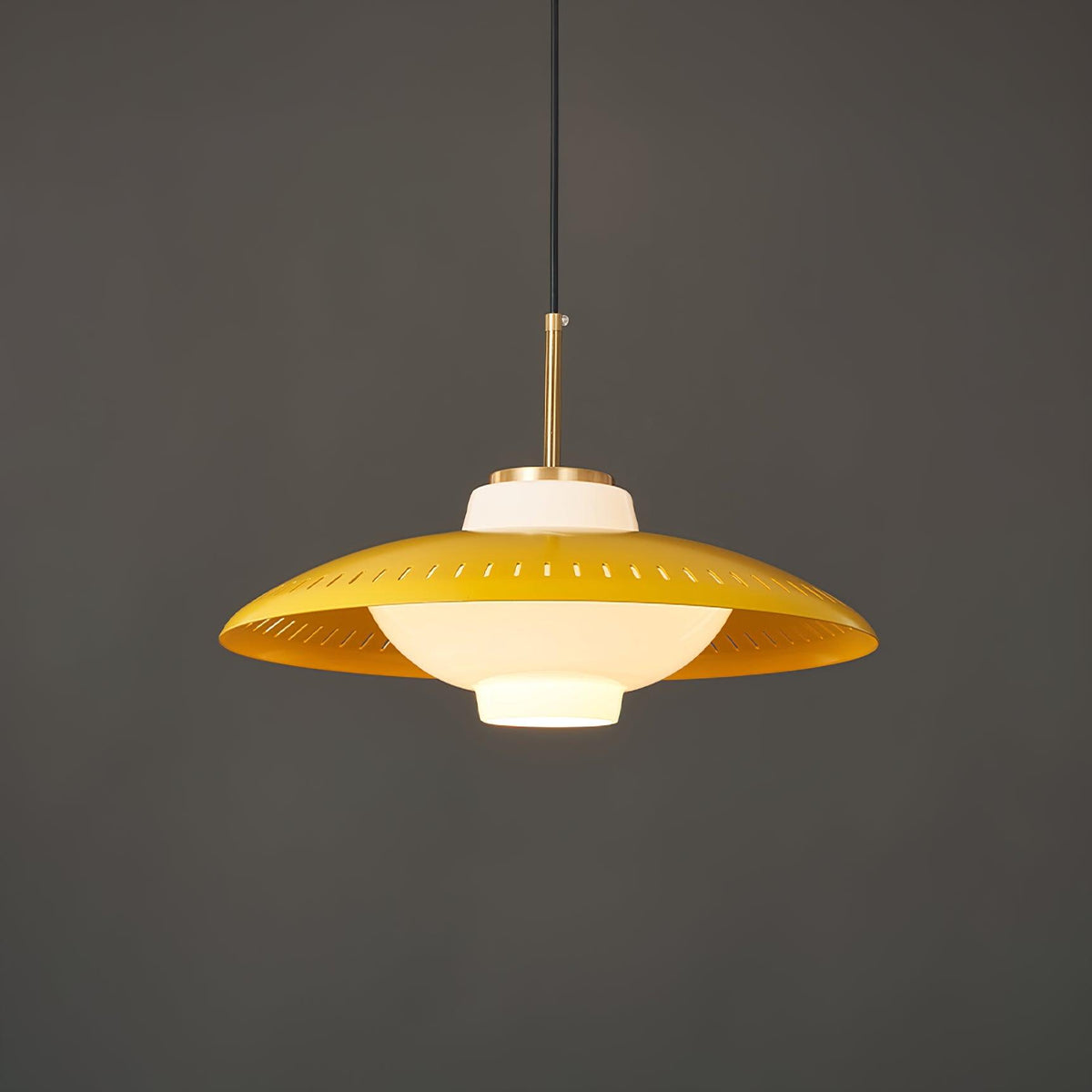 Vira Suspension en Verre Opale Abat-jour Large