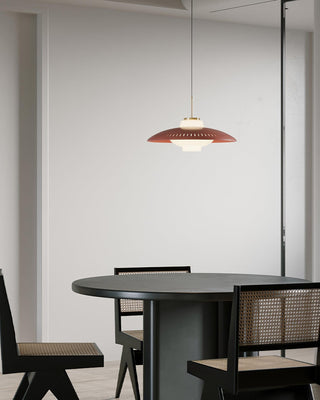 Solara Suspension en Verre Opale Abat-jour Large