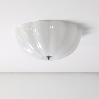 Uphaara Plafonnier en Verre Opale Coquillage Moderne