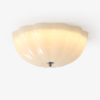 Uphaara Plafonnier en Verre Opale Coquillage Moderne