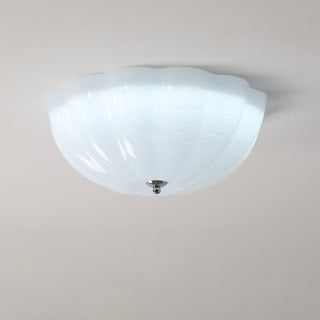 Uphaara Plafonnier en Verre Opale Coquillage Moderne