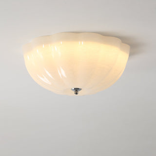 Uphaara Plafonnier en Verre Opale Coquillage Moderne