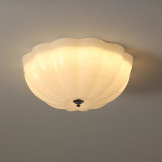 Uphaara Plafonnier en Verre Opale Coquillage Moderne