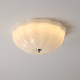 Uphaara Plafonnier en Verre Opale Coquillage Moderne