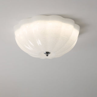 Uphaara Plafonnier en Verre Opale Coquillage Moderne