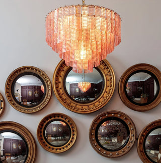Aurora Lustre Rose Murano Verre Superposé Vintage Luxe