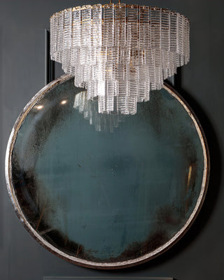 Aurora Lustre Rose Murano Verre Superposé Vintage Luxe