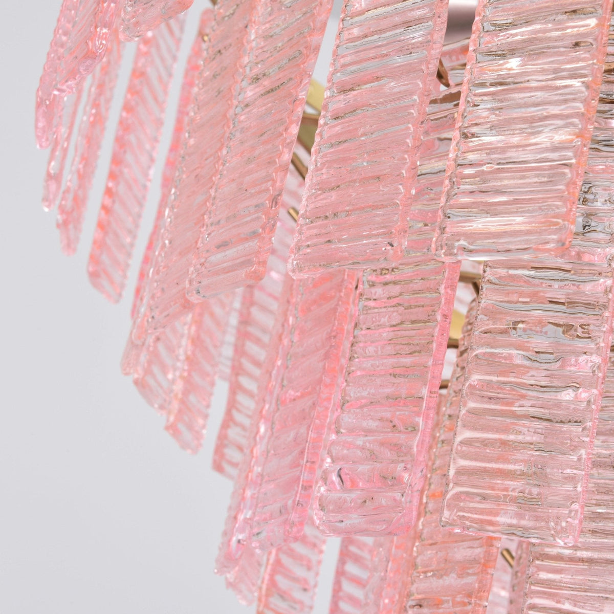 Nivoria Lustre Rose Murano Verre Superposé Vintage Luxe
