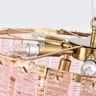 Aurora Lustre Rose Murano Verre Superposé Vintage Luxe