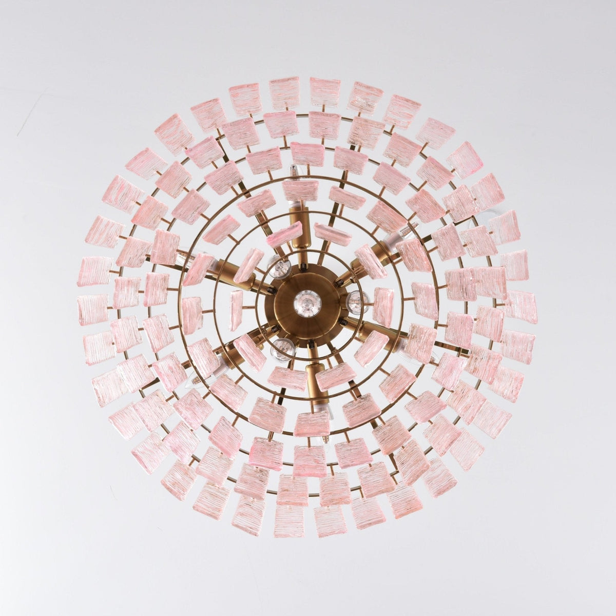 Nivoria Lustre Rose Murano Verre Superposé Vintage Luxe