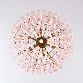 Aurora Lustre Rose Murano Verre Superposé Vintage Luxe