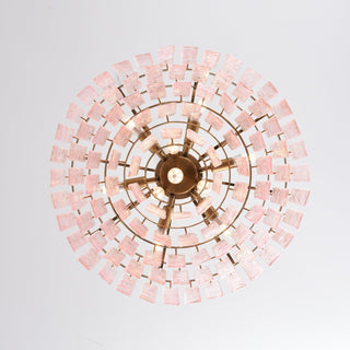 Aurora Lustre Rose Murano Verre Superposé Vintage Luxe