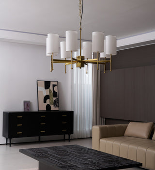 Ulcarisra Lustre en Tissu Vintage en Laiton