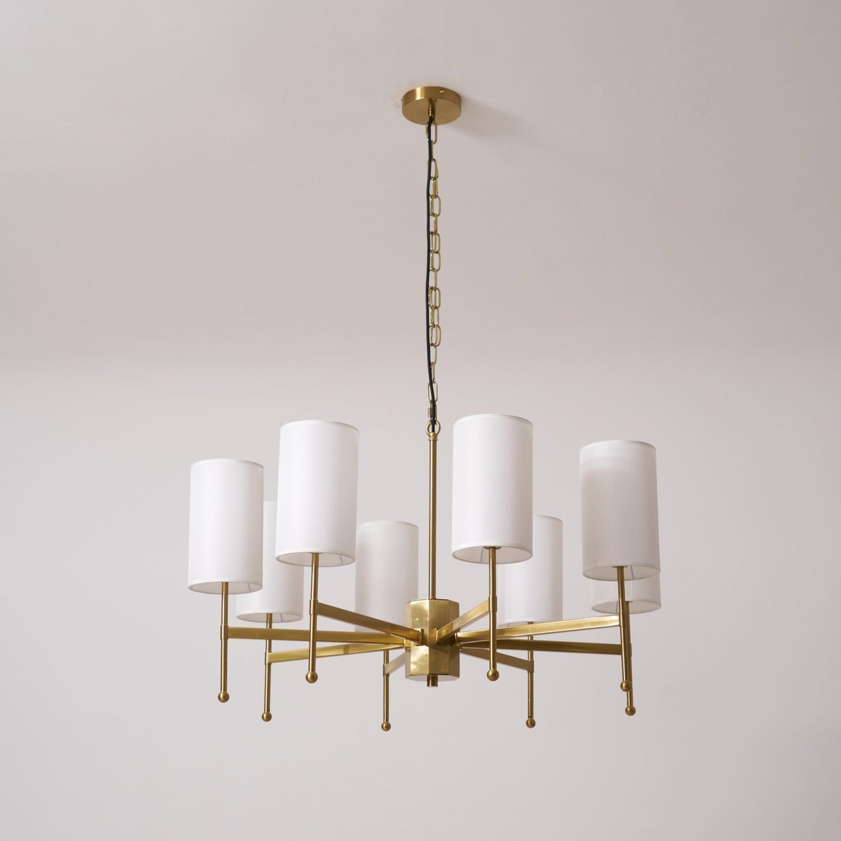 Wilivia Lustre en Tissu Vintage en Laiton
