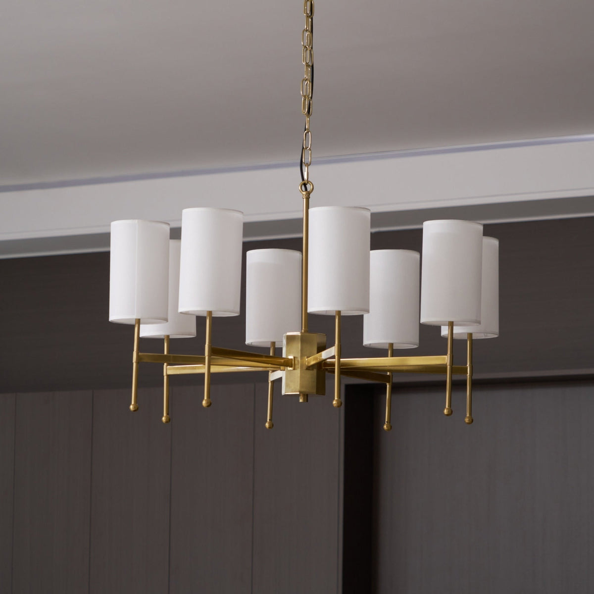 Wilivia Lustre en Tissu Vintage en Laiton