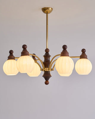Lustra Lustre Blossom avec Abat-jours en Verre