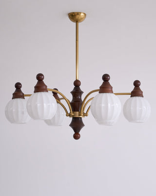 Lustra Lustre Blossom avec Abat-jours en Verre