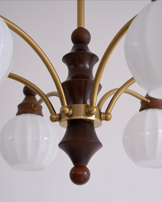 Lustra Lustre Blossom avec Abat-jours en Verre