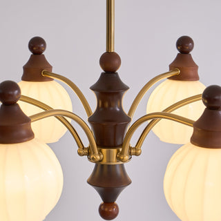 Lustra Lustre Blossom avec Abat-jours en Verre