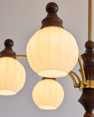 Lustra Lustre Blossom avec Abat-jours en Verre