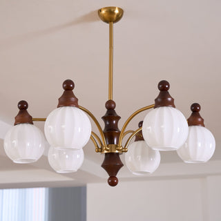 Lustra Lustre Blossom avec Abat-jours en Verre