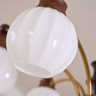 Lustra Lustre Blossom avec Abat-jours en Verre